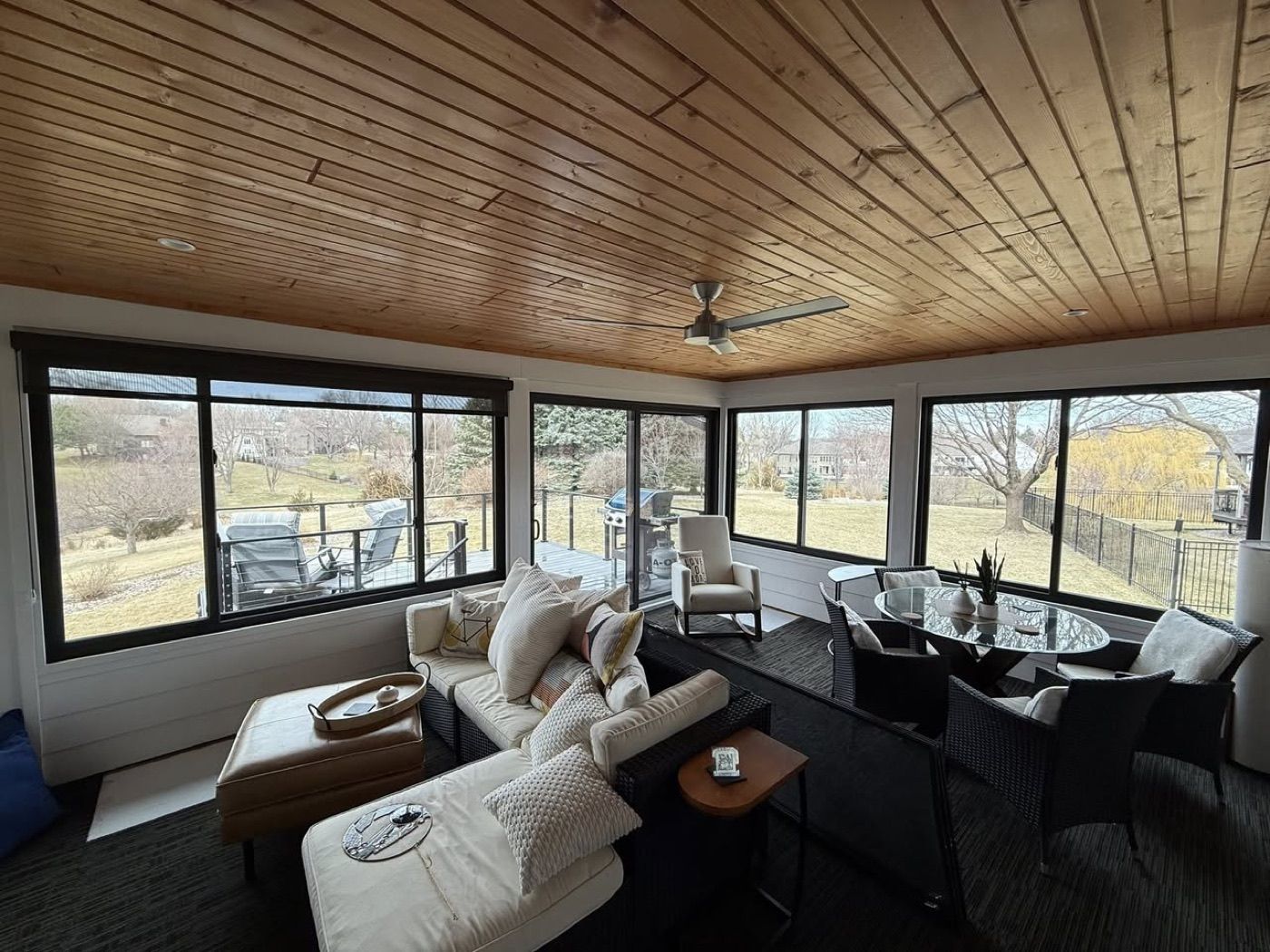 Crystal clear sunroom windows